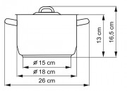 KOLIMAX Garnek KLASIK z pokrywką, średnica 18cm objętość 3,0 l