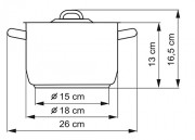 KOLIMAX Garnek KLASIK z pokrywką, średnica 18cm objętość 3,0 l