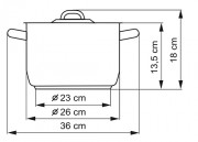 KOLIMAX Garnek KLASIK z pokrywką, średnica 26cm objętość 6,5 l