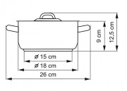 KOLIMAX Rondel KLASIK z pokrywką, średnica 18cm objętość 2,0 l