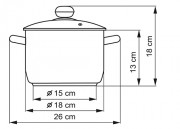 KOLIMAX Garnek PREMIUM z pokrywką, średnica 18cm, objętość 3,0 l