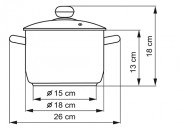 KOLIMAX Garnek PREMIUM z pokrywką, średnica 18cm, objętość 3,0 l