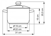 KOLIMAX Garnek PREMIUM z pokrywką, średnica 22cm, objętość 5,5 l