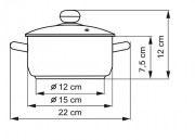 KOLIMAX Rondel PREMIUM z pokrywką, średnica 15 cm, objętość 1.0 l
