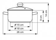 KOLIMAX Rondel PREMIUM z pokrywką, średnica 18 cm, objętość 2.0 l