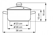 KOLIMAX Rondel PREMIUM z pokrywką, średnica 26 cm, objętość 4,5 l