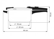 KOLIMAX Garnek ciśnieniowy BIOMAX z BIO wentylem, średnica 22cm, objętość 5.5l