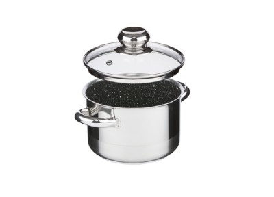 Zwiększyc obrazek KOLIMAX Garnek CERAMMAX PRO STANDARD z pokrywką, średnica 15cm, objętość 1.5l, powierzchnia ceramiczna, czarny granit