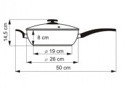 KOLIMAX Patelnia CERAMMAX PRO COMFORT ze szklaną pokrywką, średnica 26cm