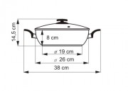 KOLIMAX Patelnia CERAMMAX PRO COMFORT ze szklaną pokrywką, średnica 26cm