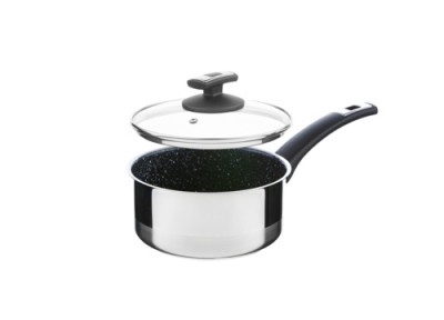 Zwiększyc obrazek KOLIMAX Rondel z rączką CERAMMAX PRO COMFORT z pokrywką, średnica 18cm, objętość 2.0l, ceramiczna powierzchnia czarny granit