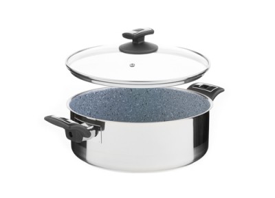 Zwiększyc obrazek KOLIMAX Rondel CERAMMAX PRO COMFORT z pokrywką, średnica 26cm, objętość 4.5l, ceramiczna powierzchnia szary granit