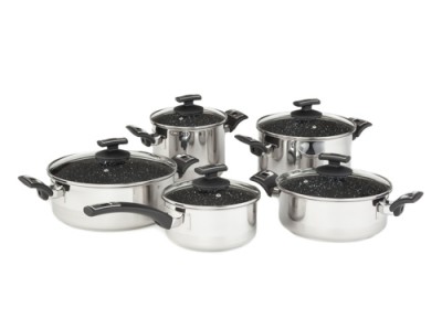 Zwiększyc obrazek KOLIMAX Komplet naczyń CERAMMAX PRO COMFORT, 10 elementów, ceramiczna powierzchnia czarny granit