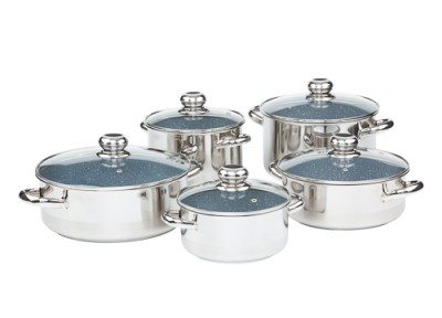 Zwiększyc obrazek KOLIMAX Komplet naczyń CERAMMAX PRO STANDARD, 10 elementów, powierzchnia ceramiczna, szary granit