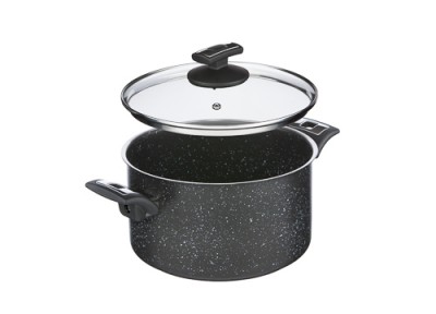 Zwiększyc obrazek KOLIMAX Garnek BLACK GRANITEC z pokrywką, średnica 22cm, objętość 4.5l