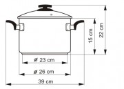 KOLIMAX Garnek BLACK GRANITEC z pokrywką, średnica 26cm, objętość 6.5l