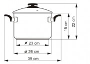 KOLIMAX Garnek BLACK GRANITEC z pokrywką, średnica 26cm, objętość 6.5l