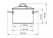 KOLIMAX Garnek PROFESSIONAL z pokrywką, średnica 22cm, objętość 4.5l