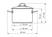 KOLIMAX Garnek PROFESSIONAL z pokrywką, średnica 22cm, objętość 5.5l