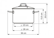 KOLIMAX Garnek PROFESSIONAL z pokrywką, średnica 26cm, objętość 6.5l